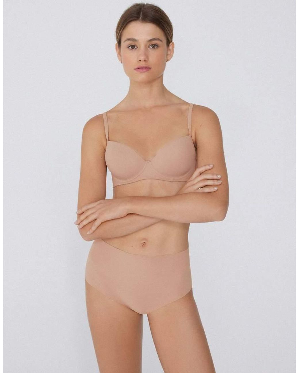 Tezenis Brown Wien Microfibre Balconette Bra