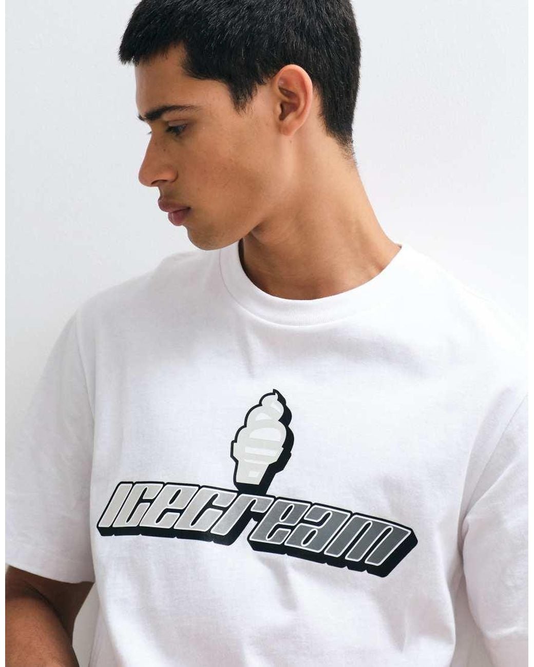 ICECREAM White Sppedway Gradient Graphic T-Shirt for men