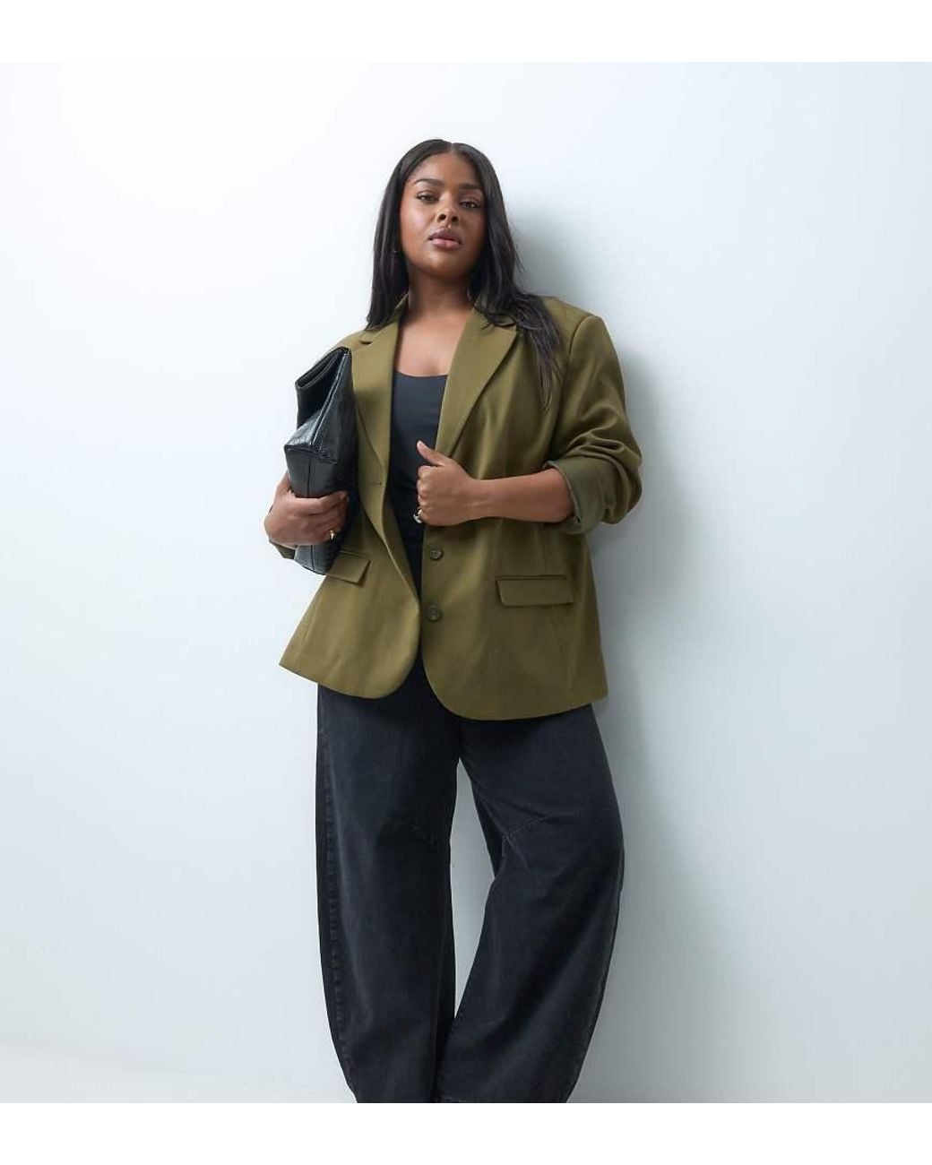 ASOS Green Curve Tailored Oversized Blazer
