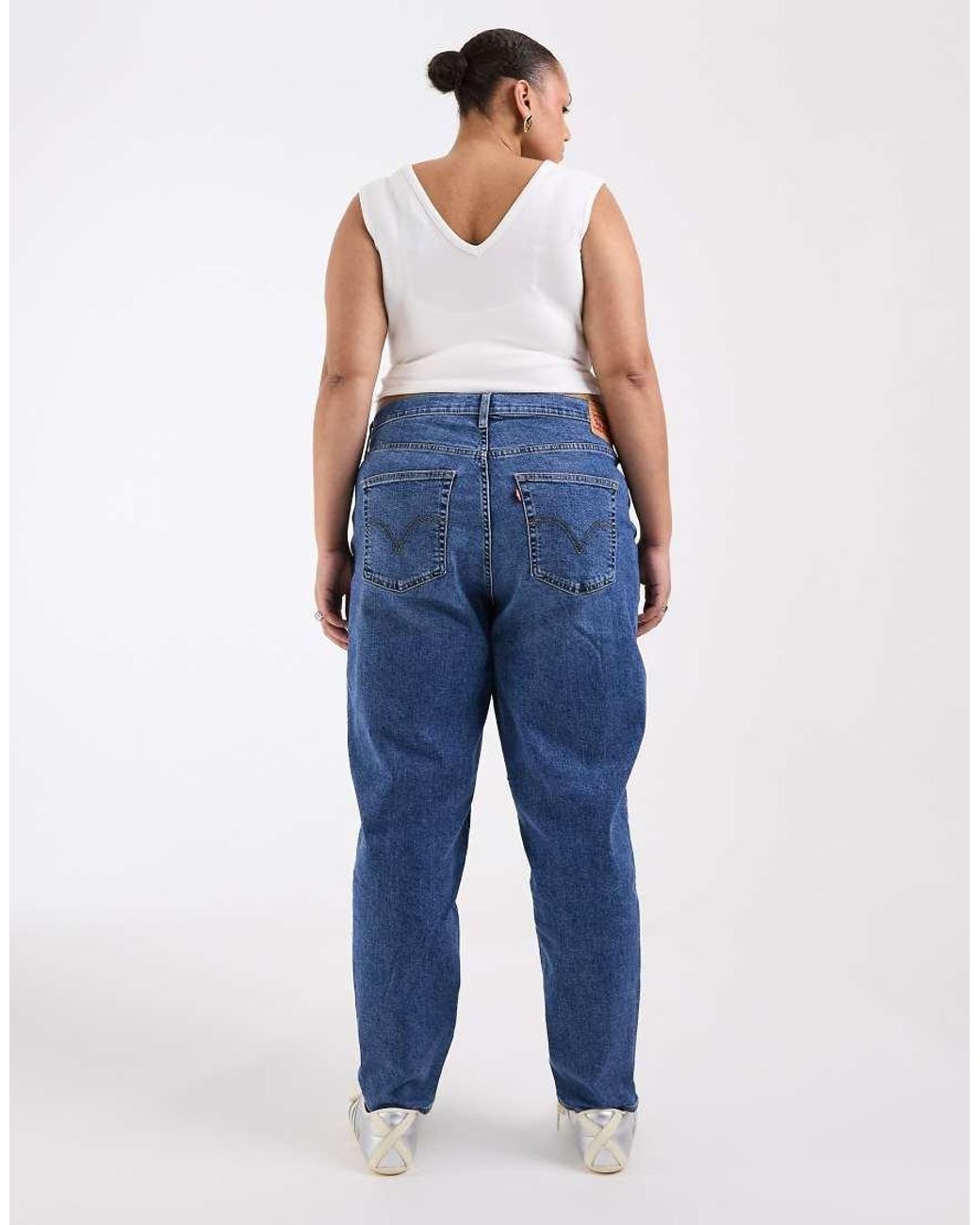 Levi's Blue Plus High Waisted Mom Jean