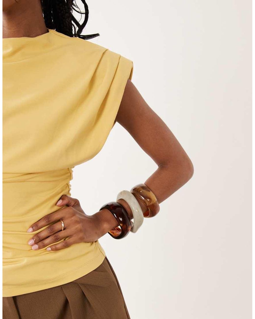 ASOS White Pack Of 3 Resin Bangles