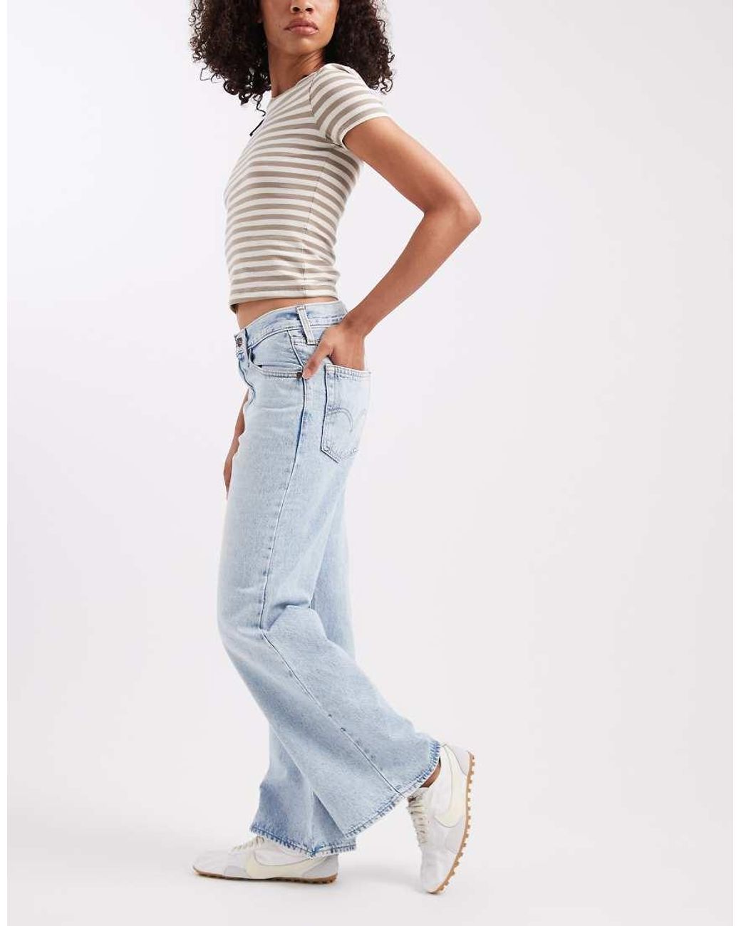 Levi's Blue Middy Loose Boot Jeans