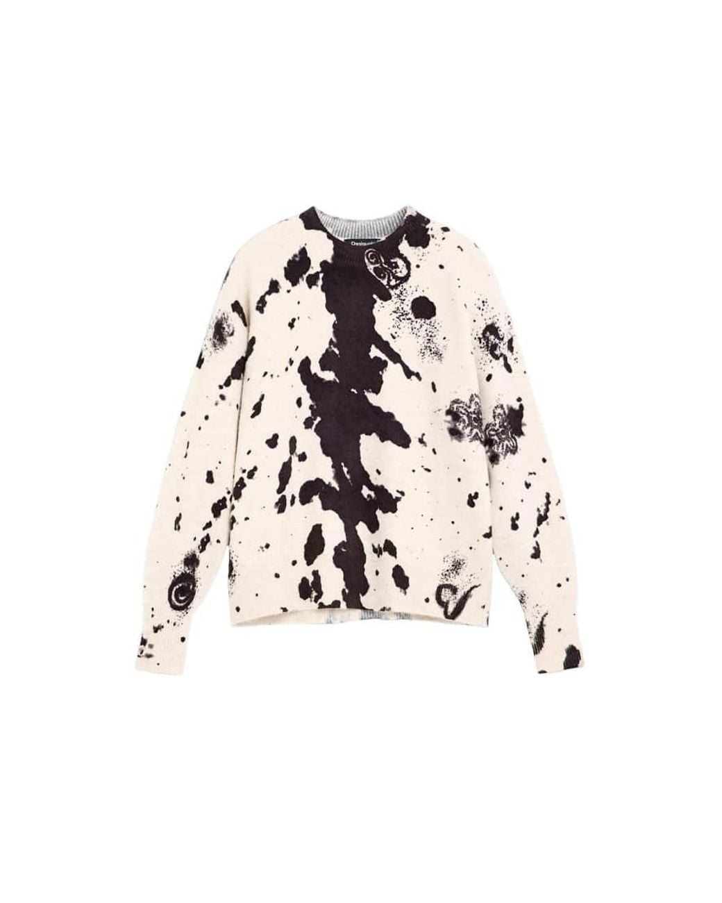 Desigual Blue Animal Print Sweater