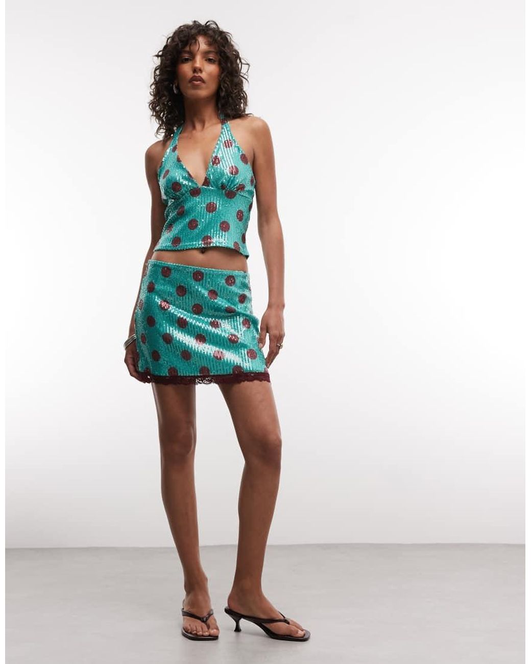 Reclaimed Vintage Blue Mini Skirt