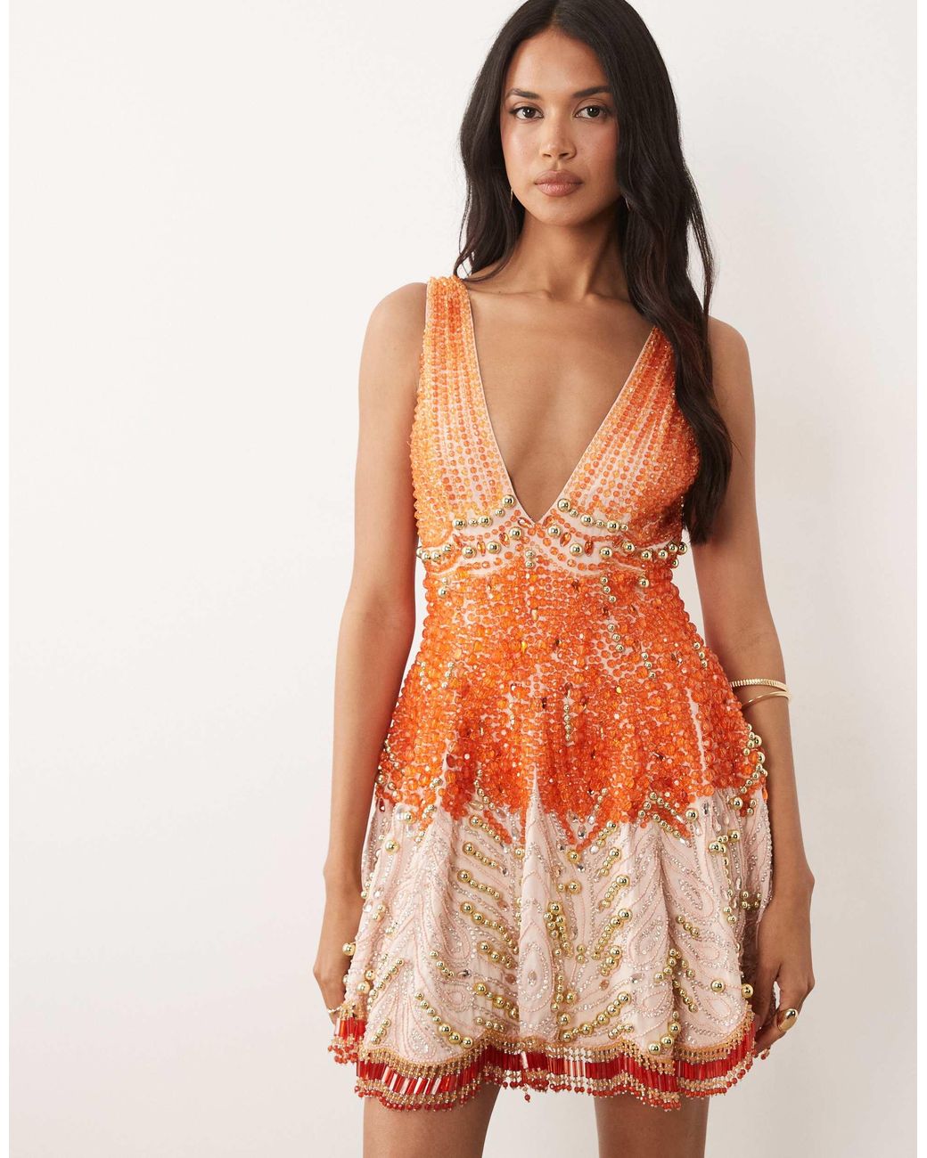 white vacation dresses embellished Maxi Resort Dress Size:4US/36FR/8UK new-exclusives-dcaf6e Cotton Tile Embroidered Mini CAA05F6D008CC Features