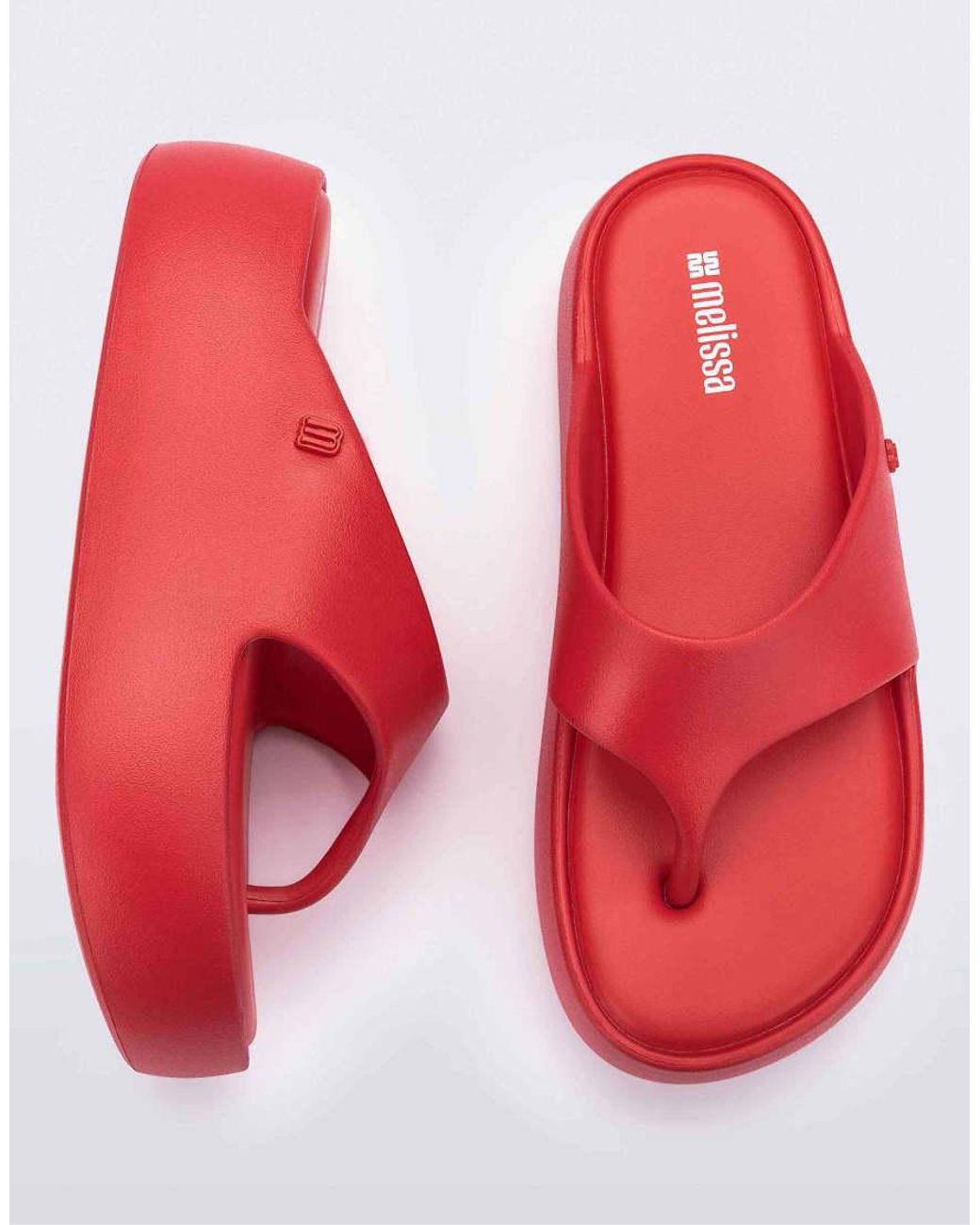 Melissa Red Free Platform Thong Slip On Sandal