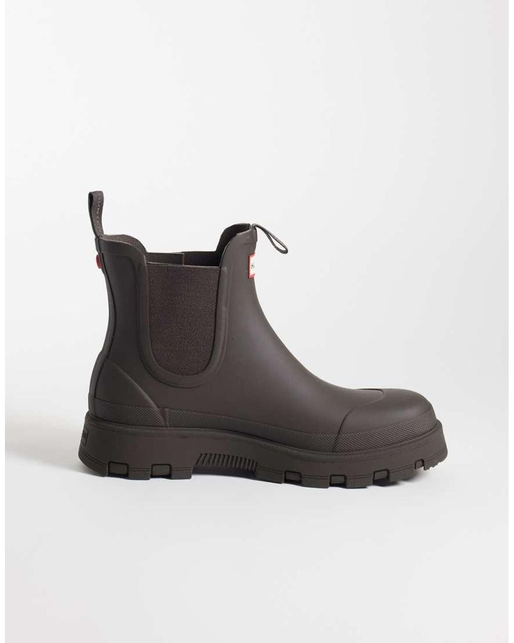 Hunter Black Unisex Elements Elastic Short Chelsea Wellington Boots