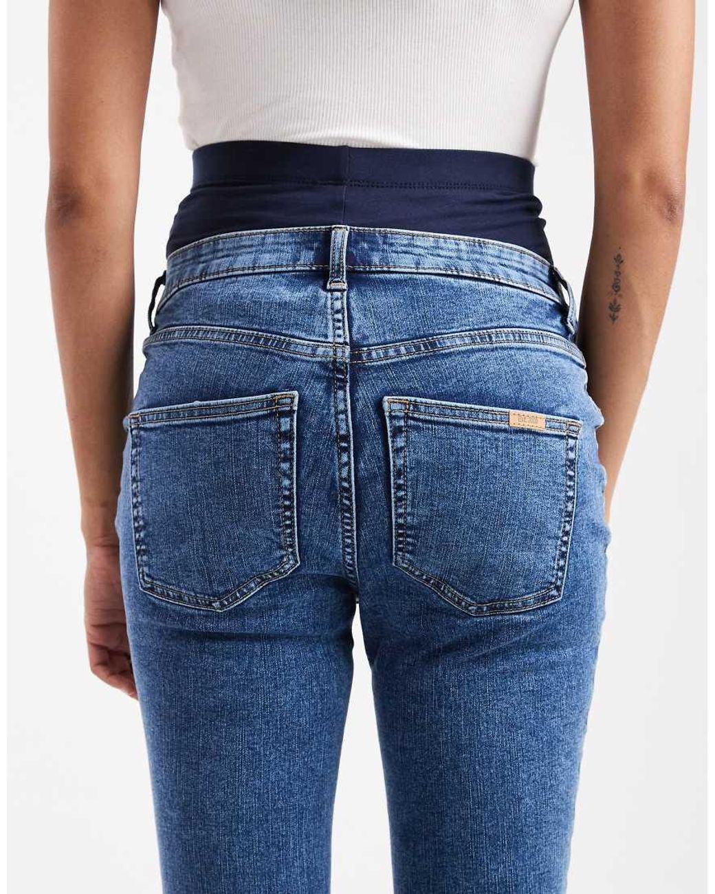 ASOS Blue Asos Design Maternity Ultimate Skinny Jeans