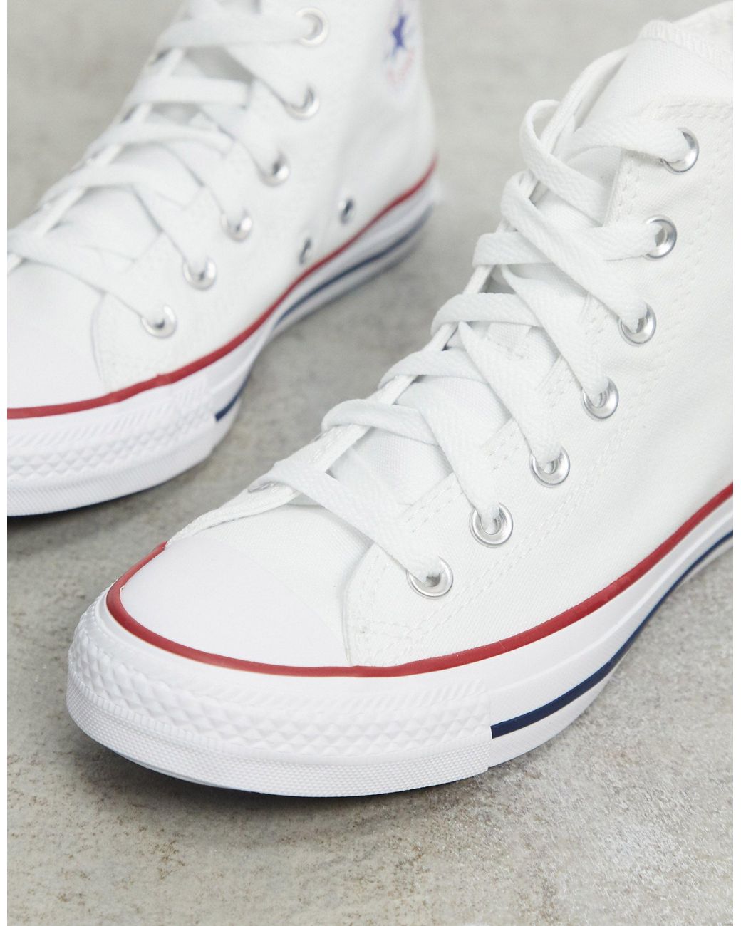 Converse Wide Fit Chuck Taylor All Star Hi Trainers in White | Lyst  Australia