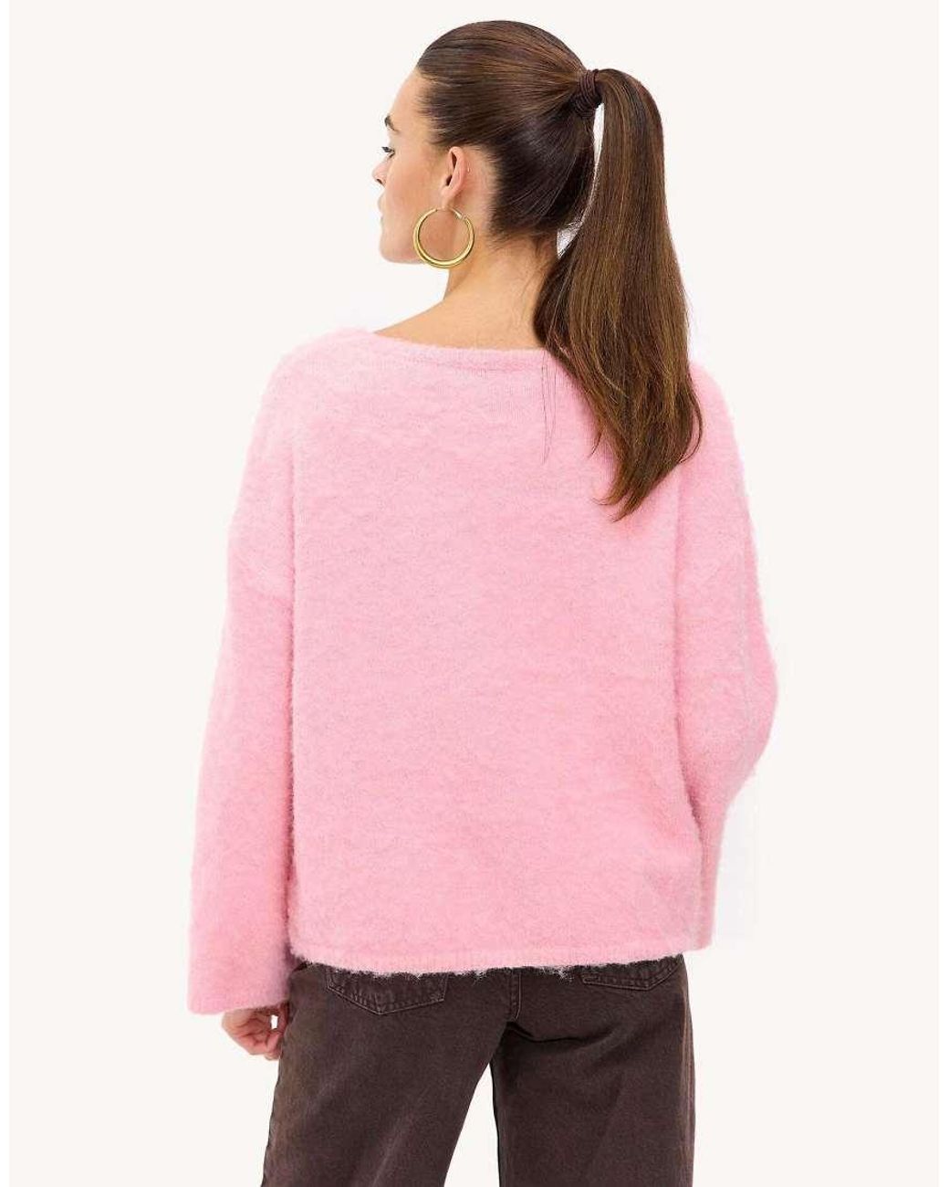 Loavies Pink He Garden's Whisper Lange Mouwen Knit Top