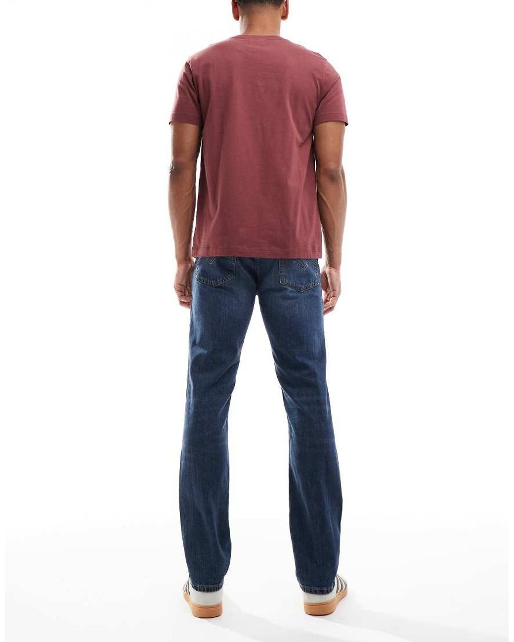 Vaqueros De Corte Slim Con Lavado Vintage Oscuro 511 De -Azul Marino Levi's de hombre de color Red