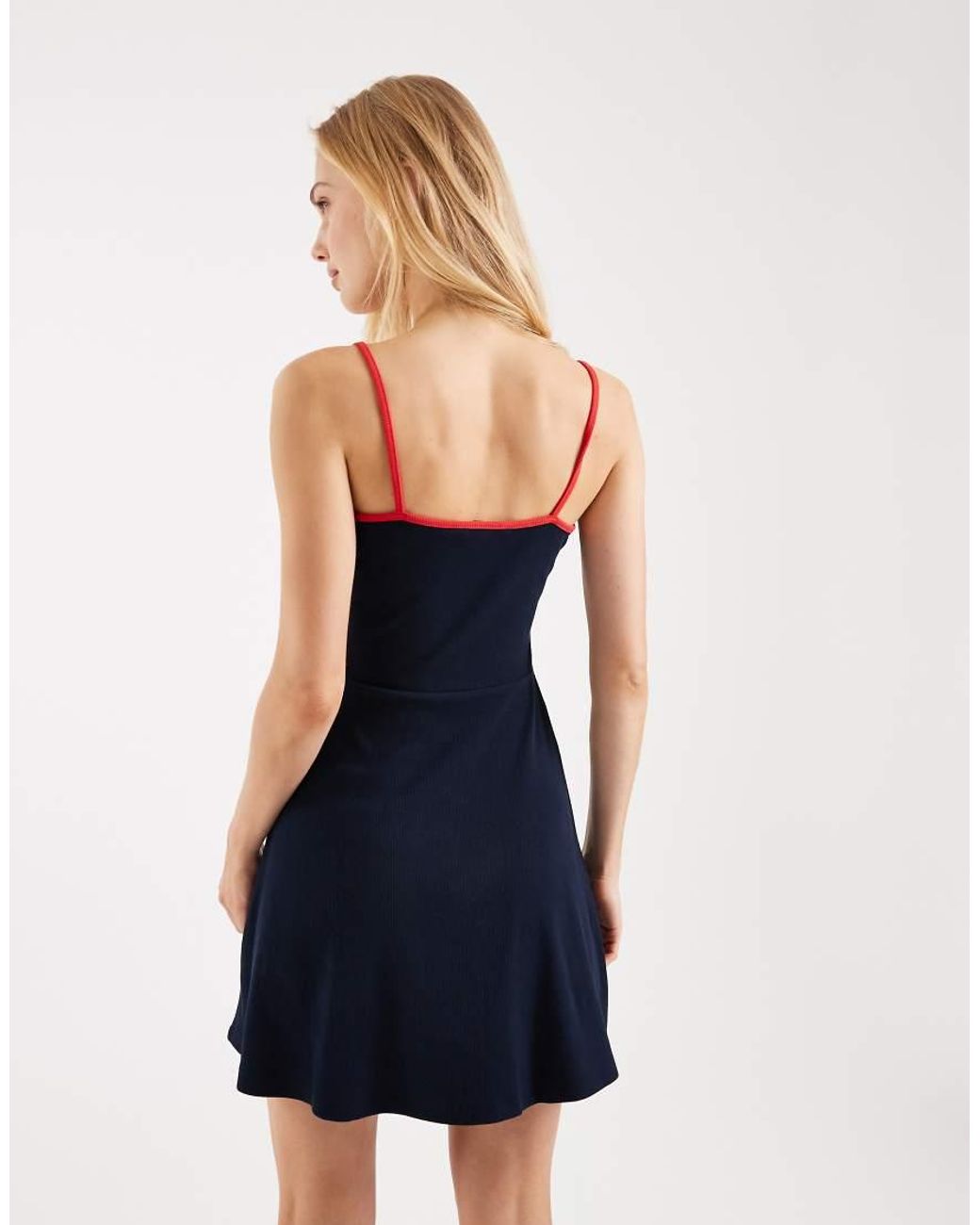 Tommy Hilfiger Blue Badge Logo Mini Strappy Dress