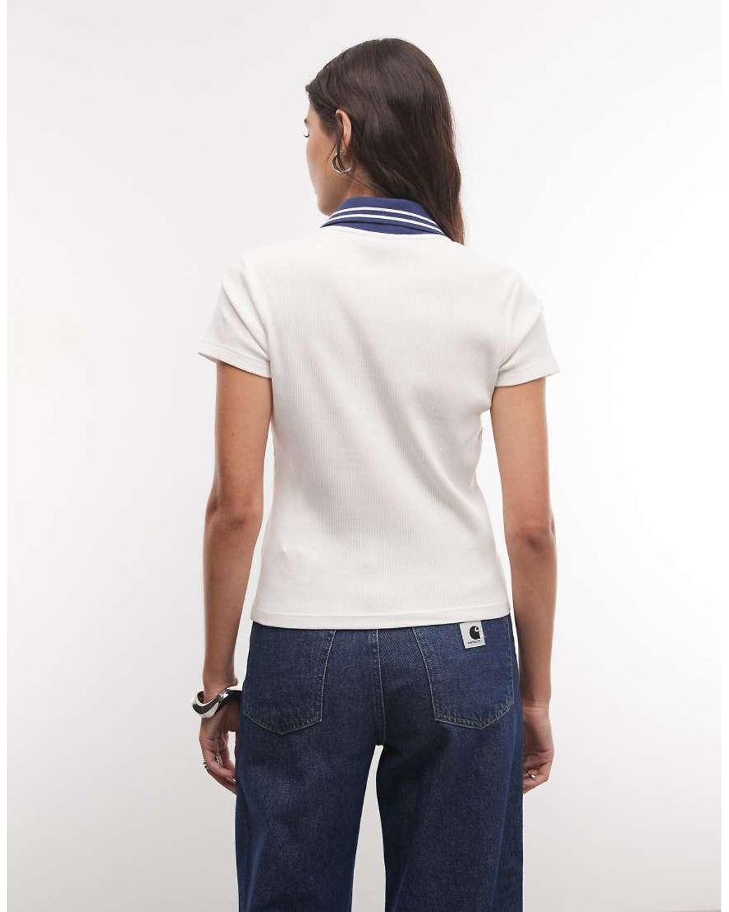 Vans White Priscilla Polo Shirt