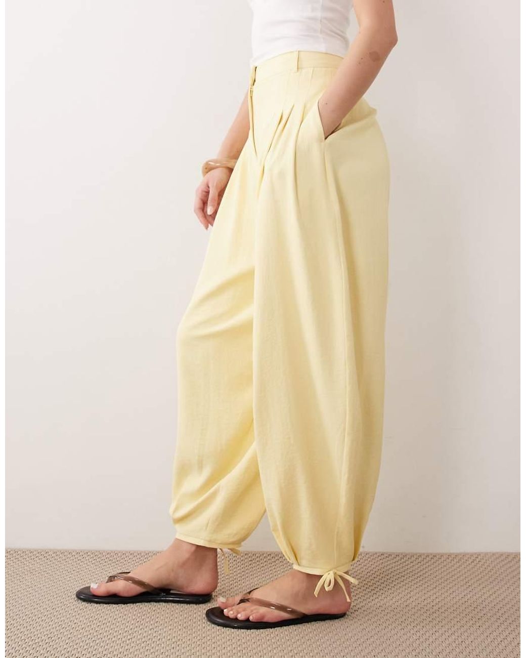 Miss Selfridge Natural Tailored Balloon Pants