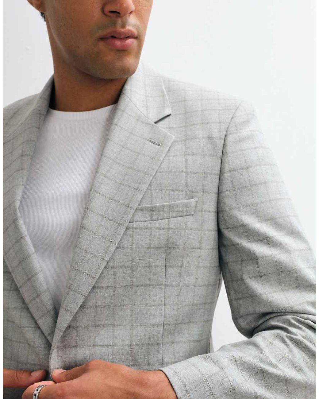 ASOS Gray Mix & Match Slim Suit Jacket for men