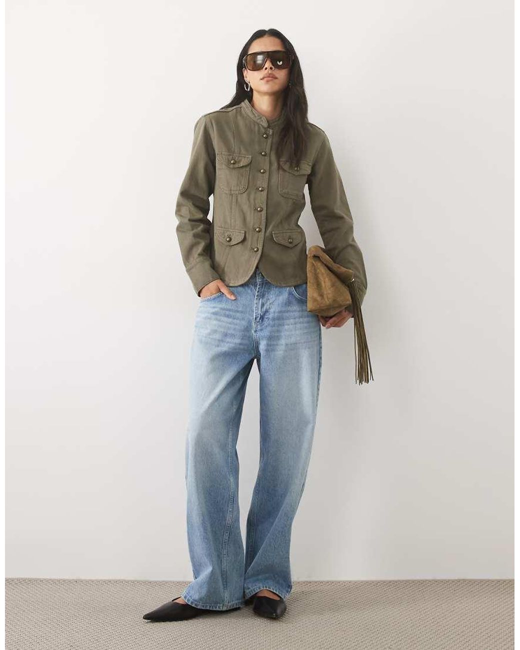 Mango Teen Utility Jack in het Brown