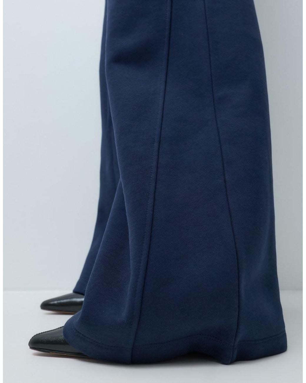 ASOS Blue Premium 500gsm Seamed Wide Leg jogger
