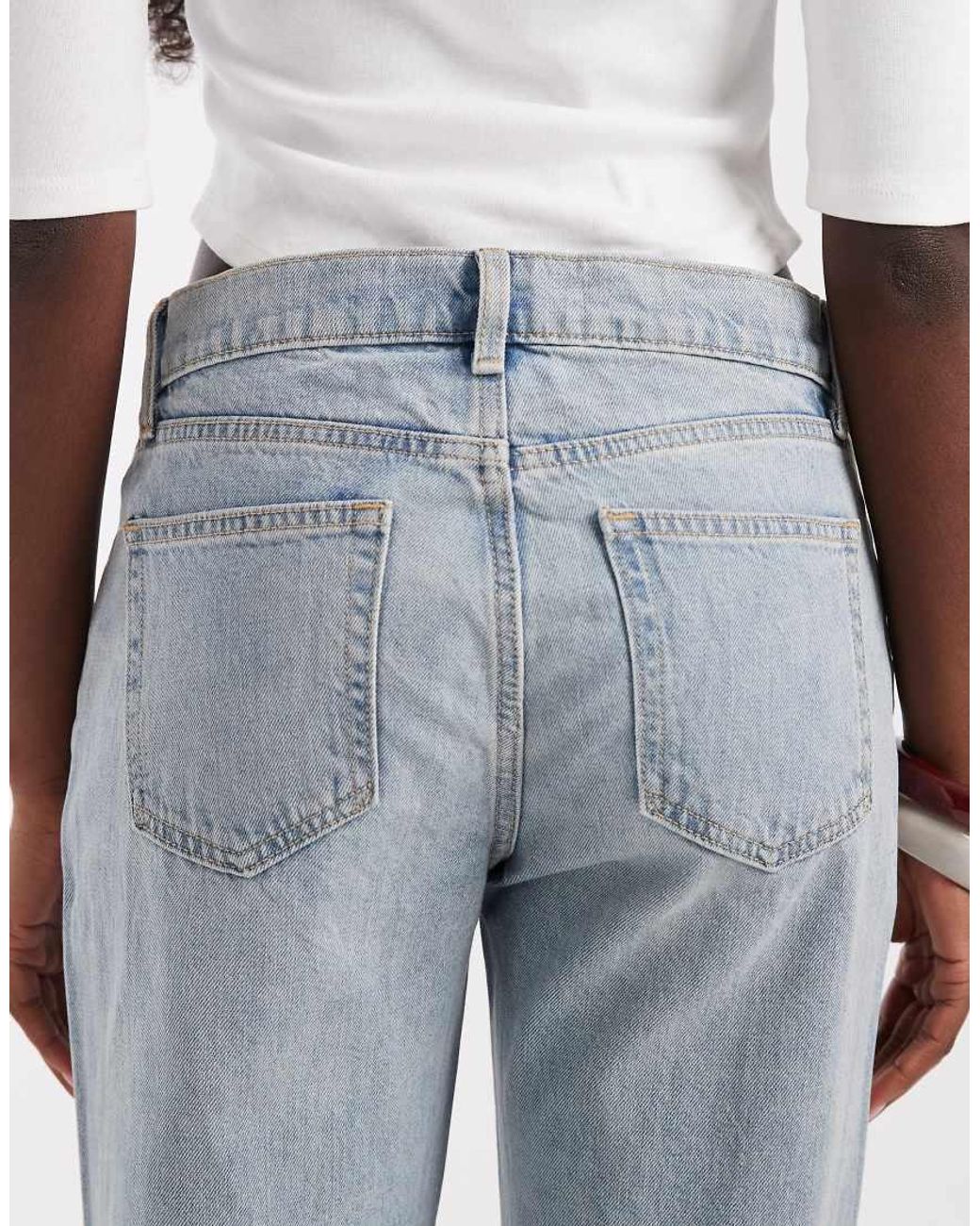 Gap Blue Mid Rise Relaxed Flare Jeans