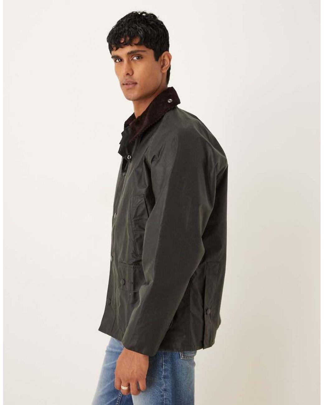 Barbour Bedale Waxed Jacket in Grey for Men | Lyst UK