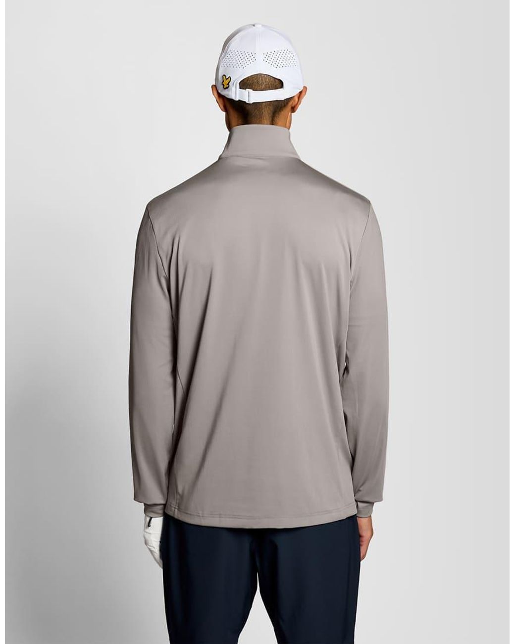 Lyle & Scott Gray Mid Layers Golf Core Quarter Zip Midlayer for men