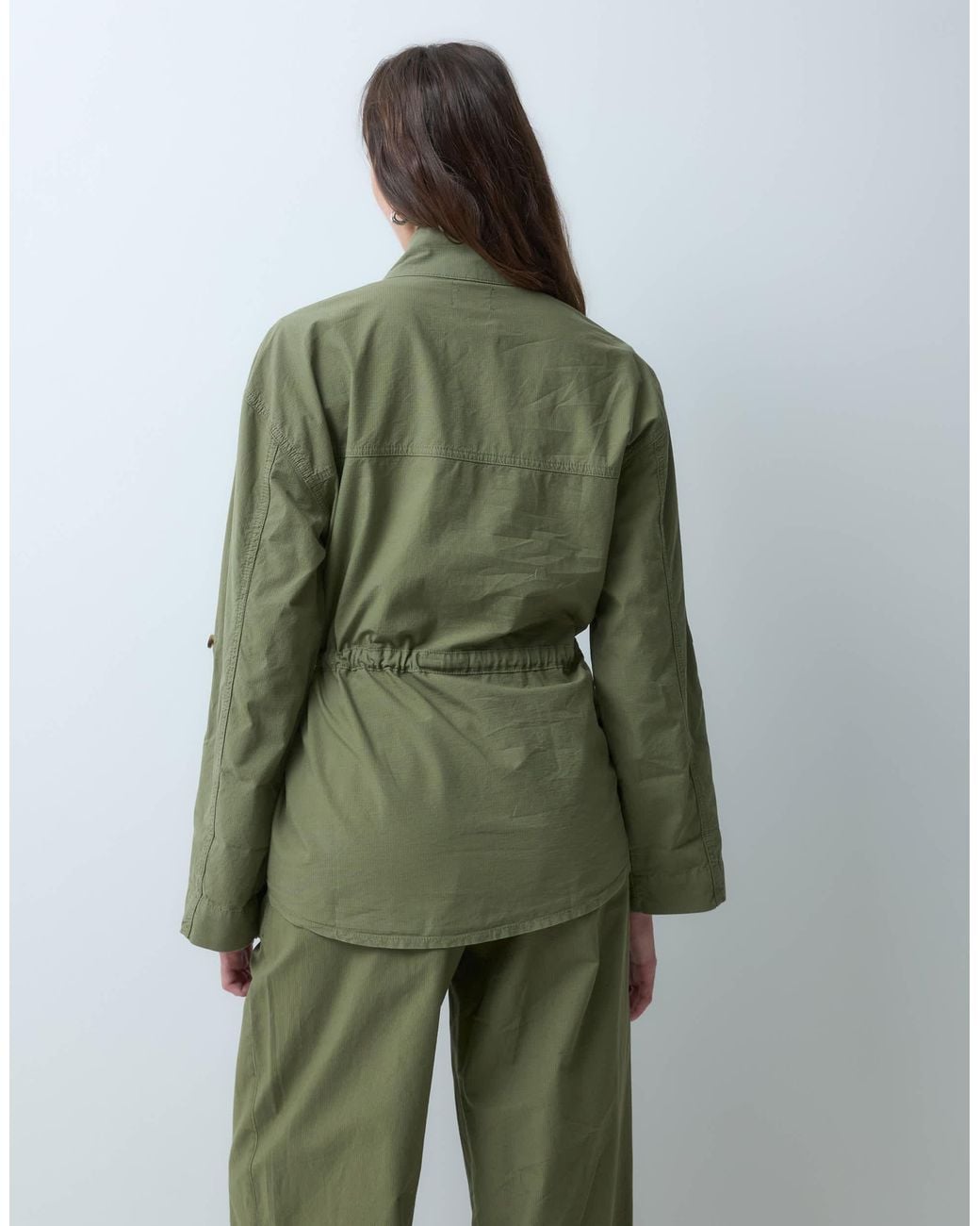 ASOS Green Utility Light Weight Jacket With Cinch