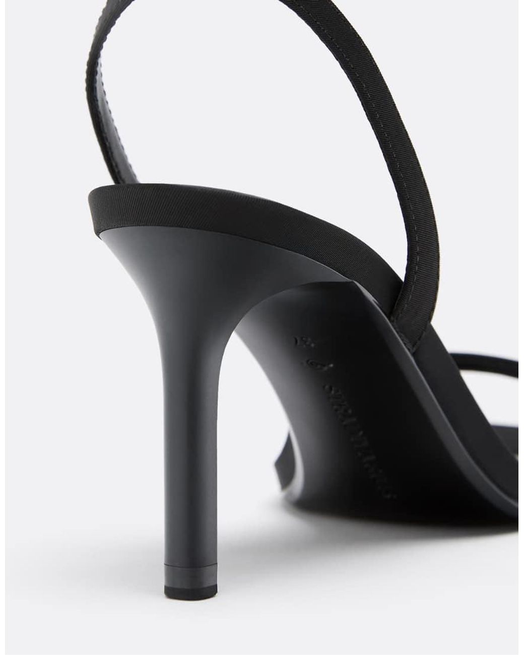 Stradivarius White Wide Fit. Stiletto Heel Sandals