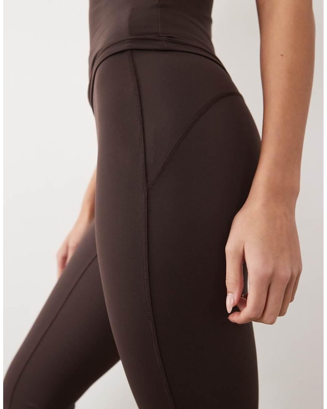 Gina Tricot Brown Mix And Match Flare Yoga leggings
