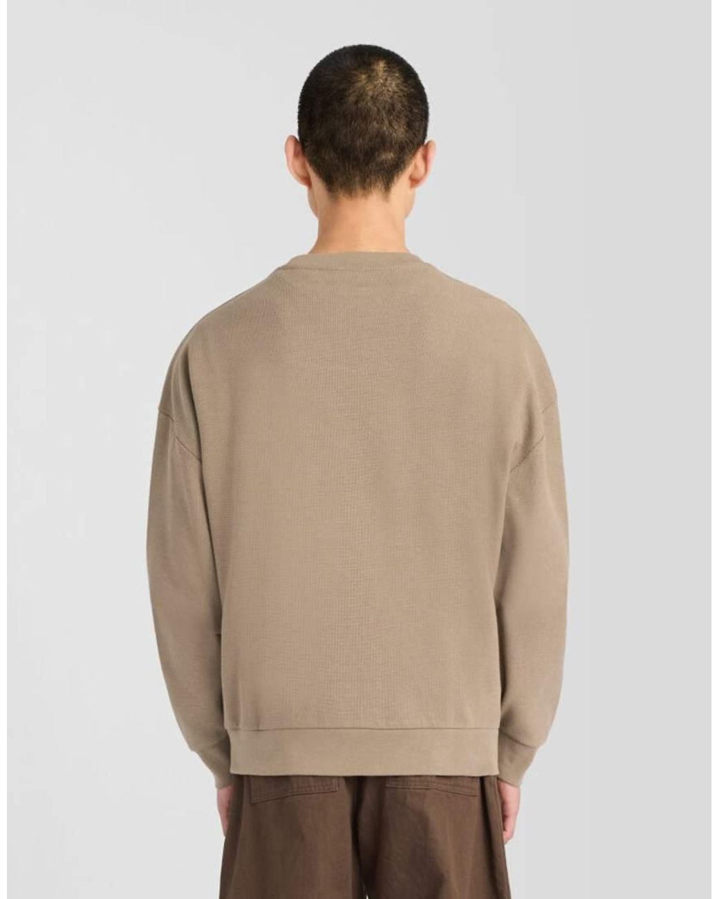 Lyle & Scott Natural Mid Layers Geo Rib Crewneck Sweatshirt for men