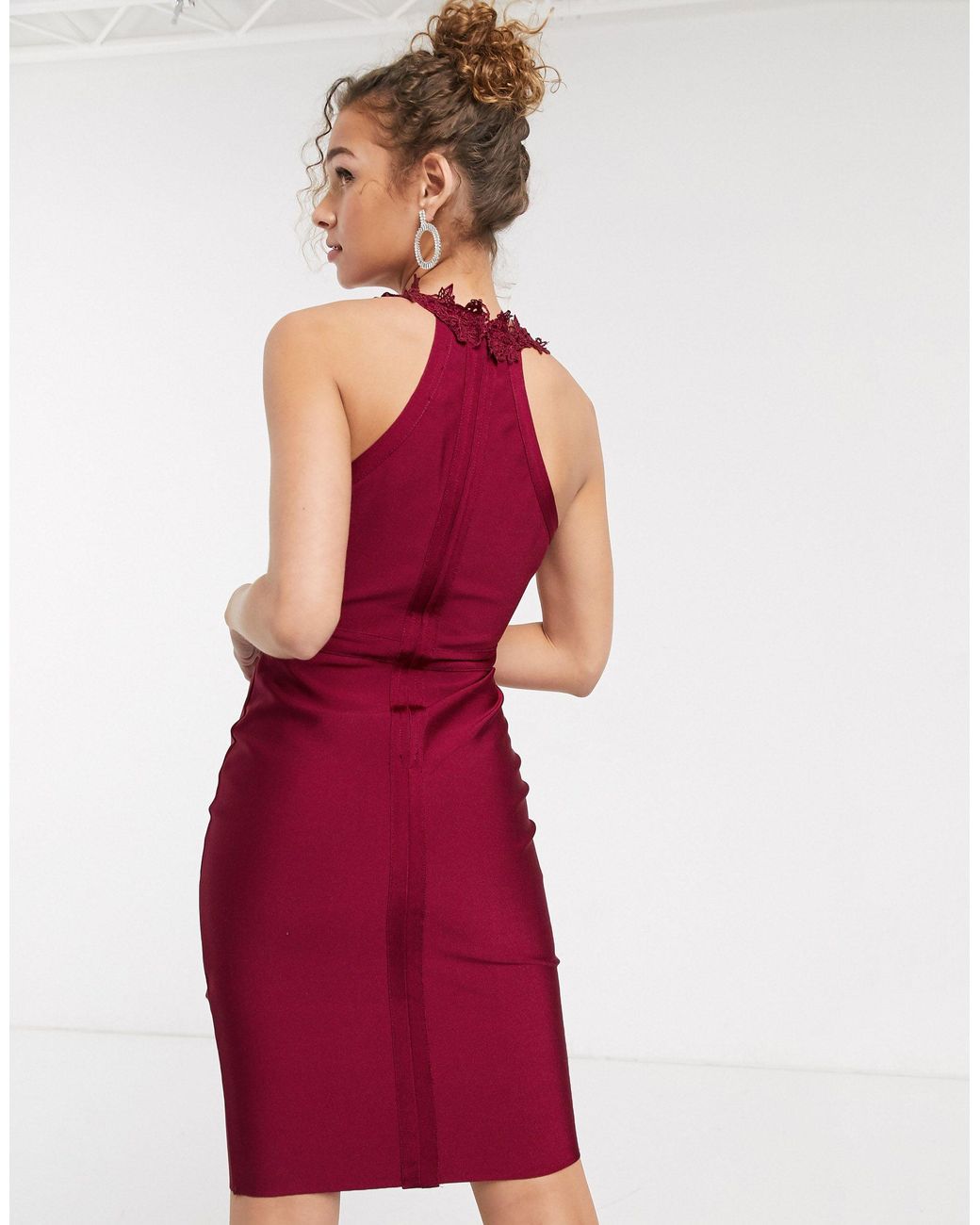 lipsy crochet lace pencil dress
