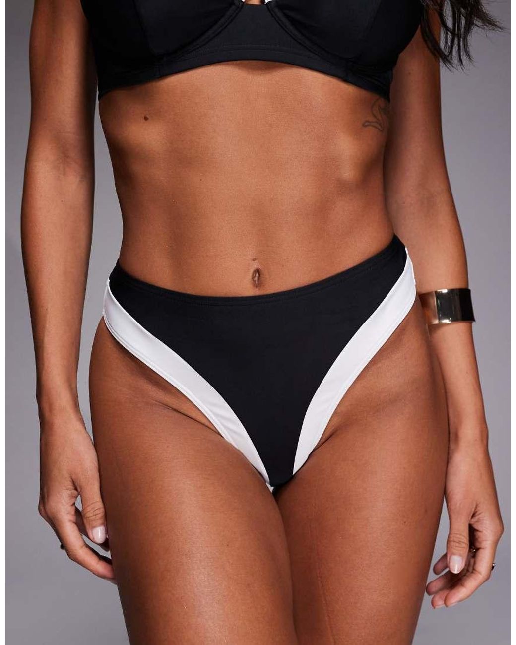 Wolf & Whistle Multicolor High Waist Bikini Bottoms