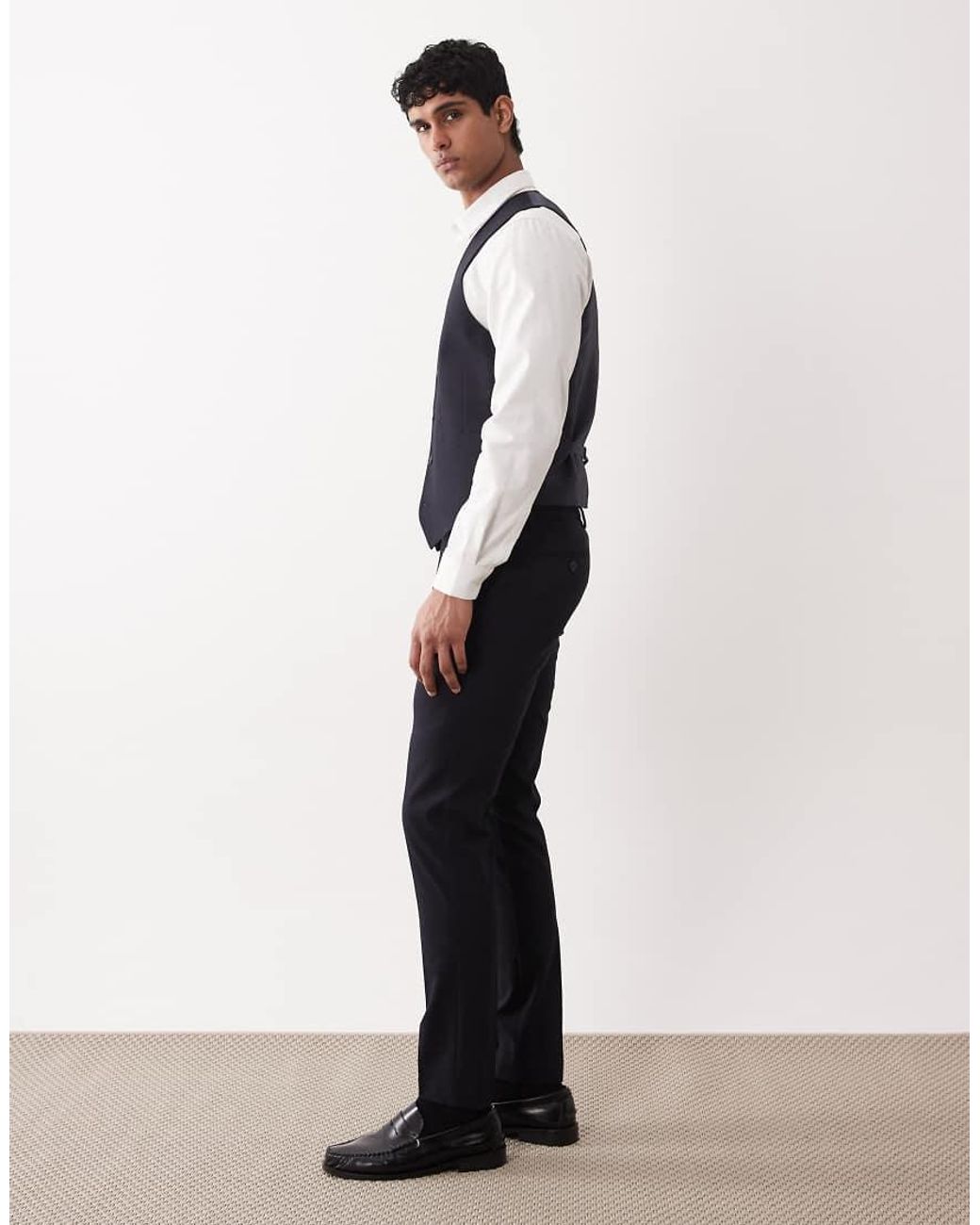 ASOS Blue Skinny Suit Trousers for men