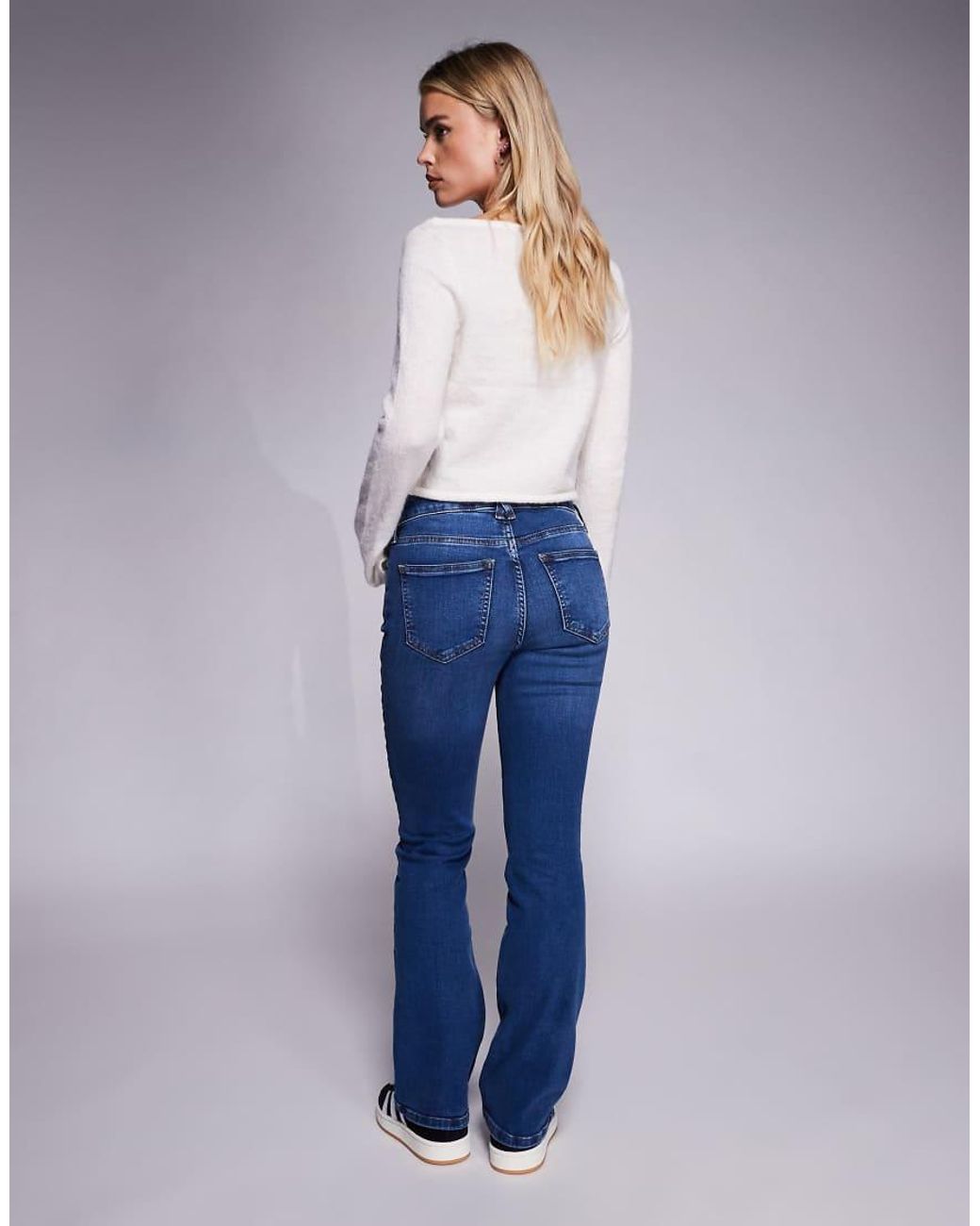 River Island Blue Mid Rise Bootcut Jeans