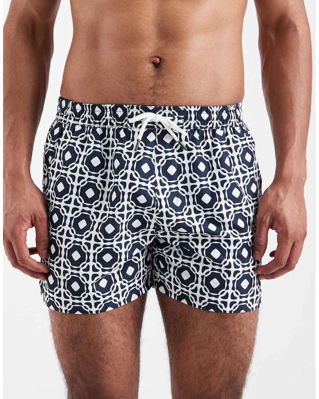 Aray Gray Geo Print Swimshort for men