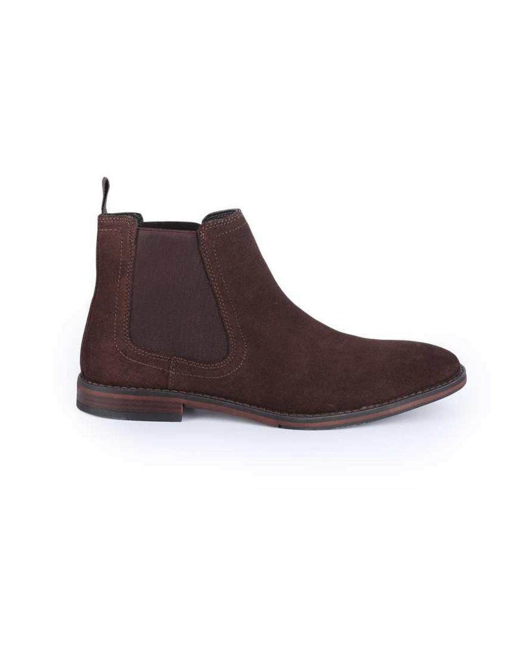 Thomas Crick Black Griffin Suede Leather Chelsea Boot for men