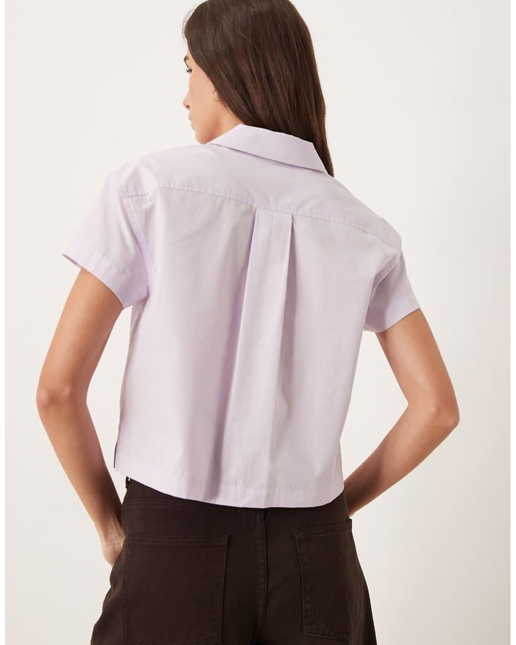 Calvin Klein White Boxy Cotton Poplin Shirt