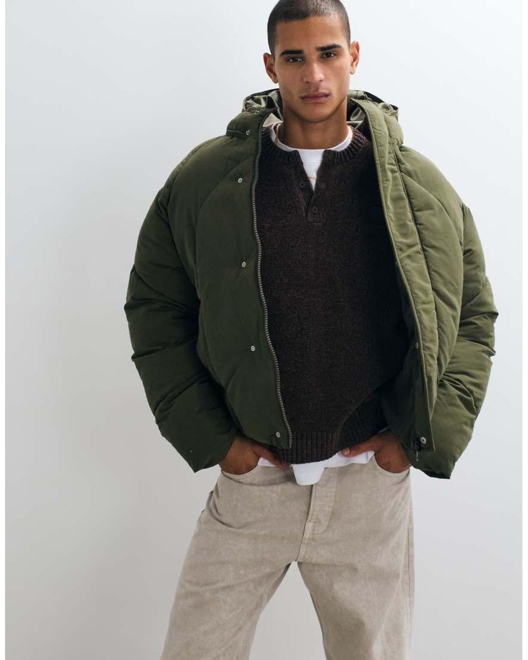 ASOS Multicolor Oversized Puffer Jacket for men
