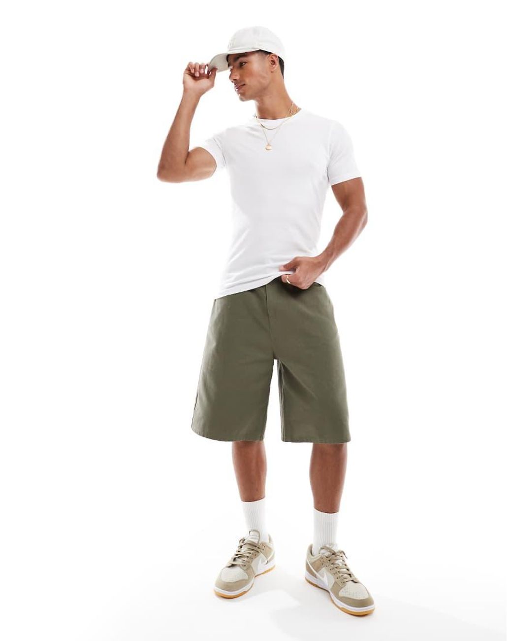 Jack & Jones White Muscle Fit T-shirt for men