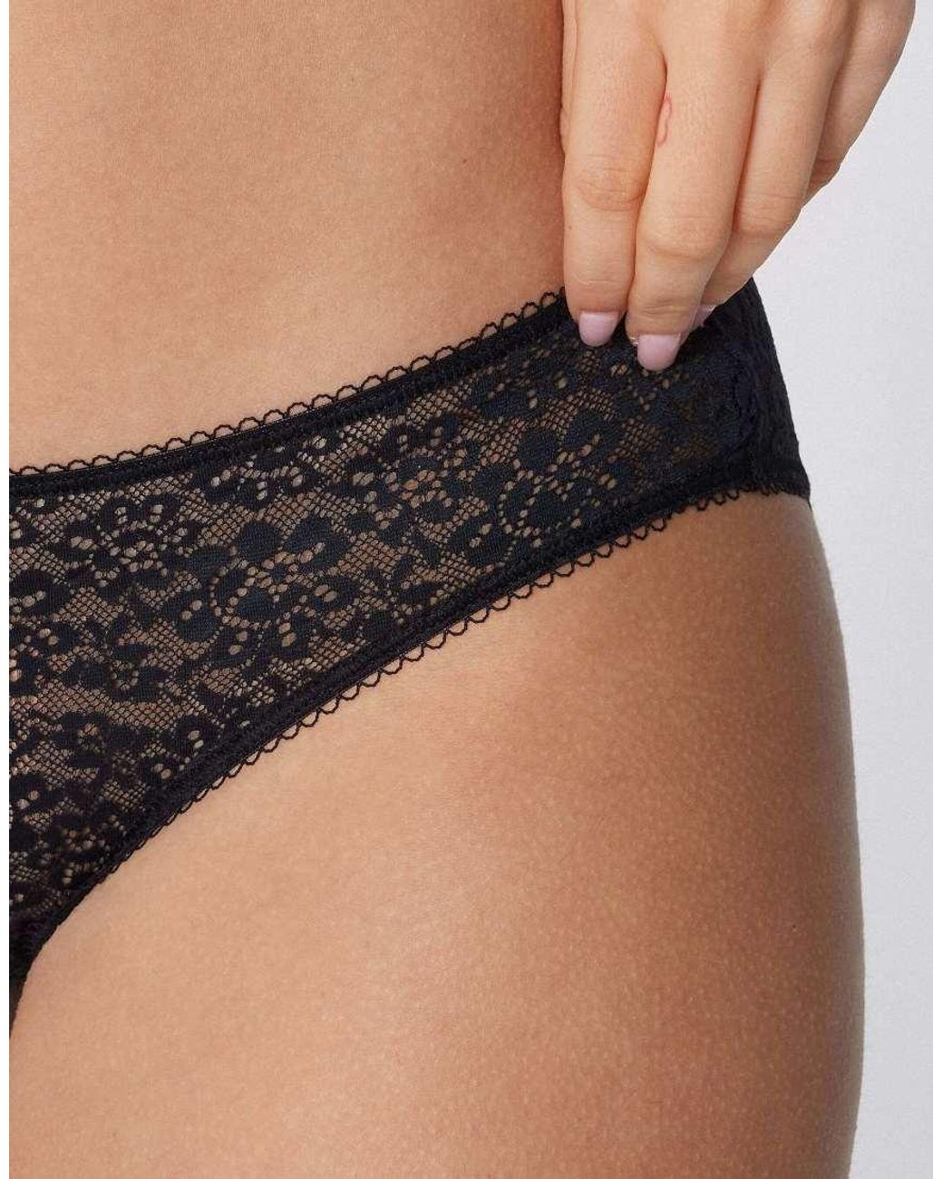 Tezenis Black Classic Lace Briefs