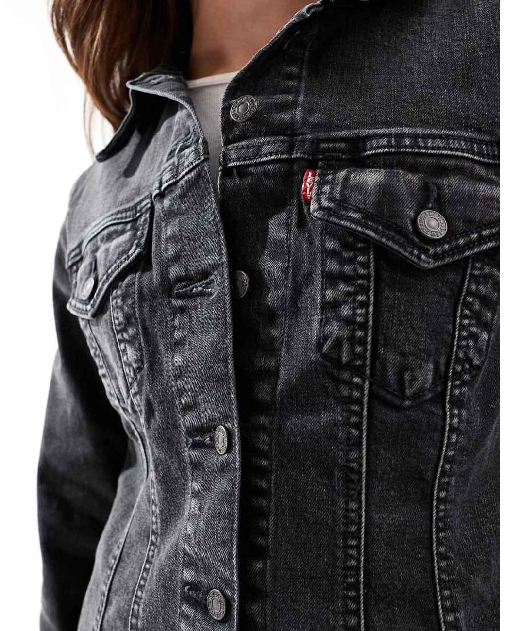 Black levi jacket womens hotsell