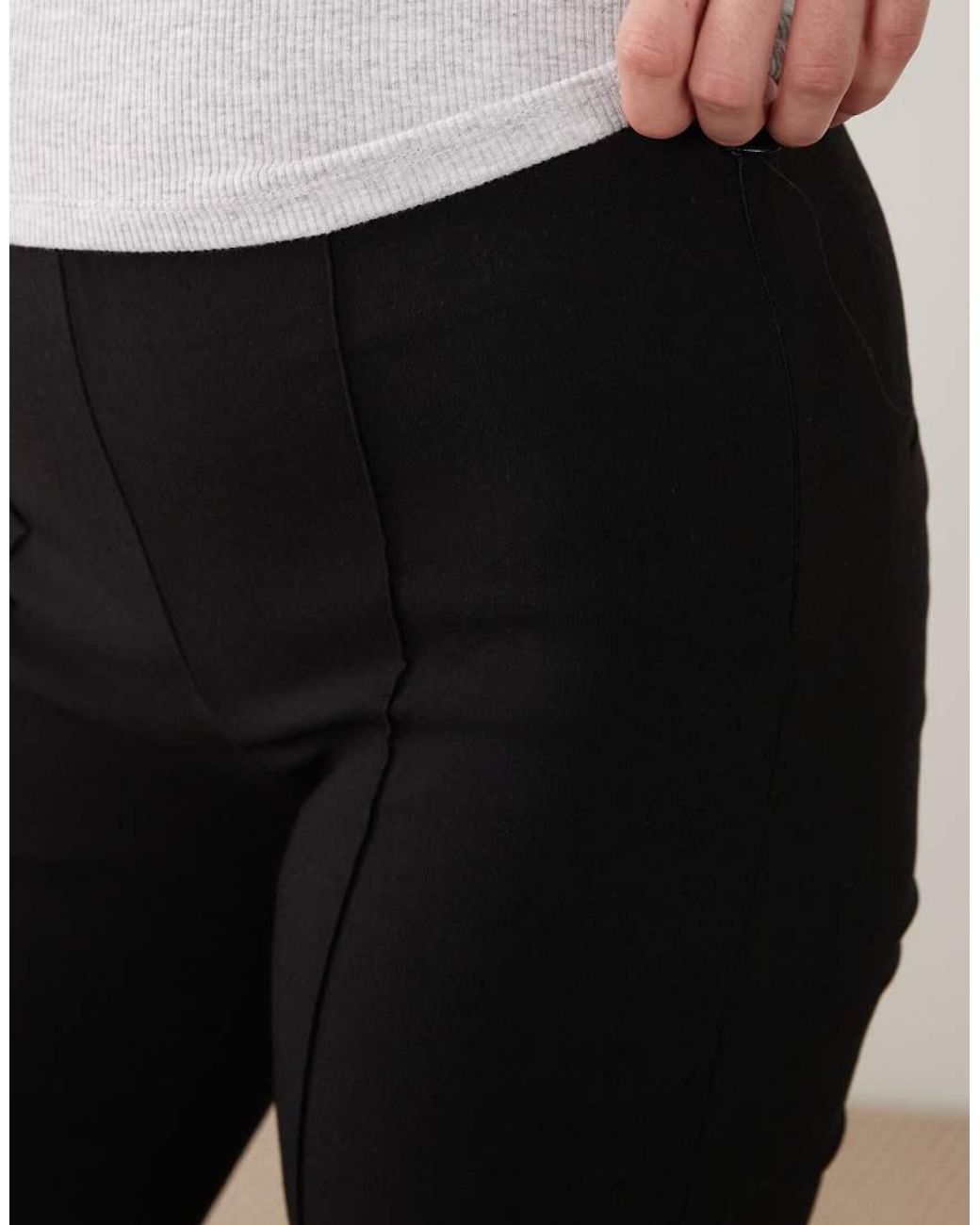 Mango White Cropped Tailored Trouser