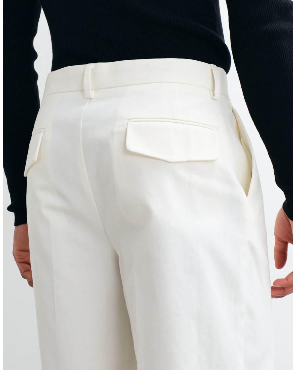 ASOS White 100% Cotton Heavyweight Tailored Wide Leg Pants for men
