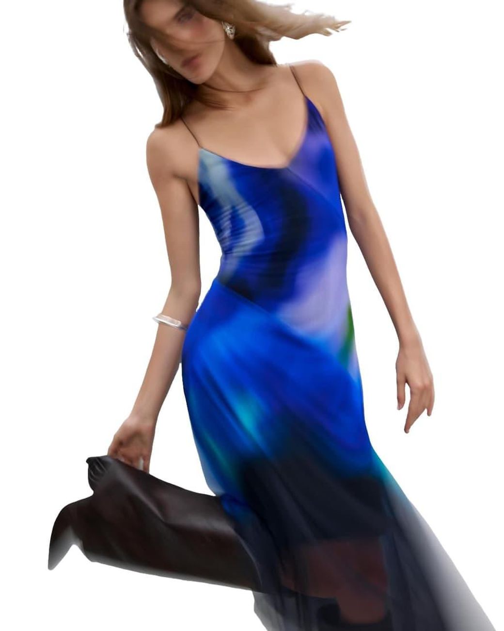 Desigual Blue Asymmetrical Slip Dress M C Lacroix