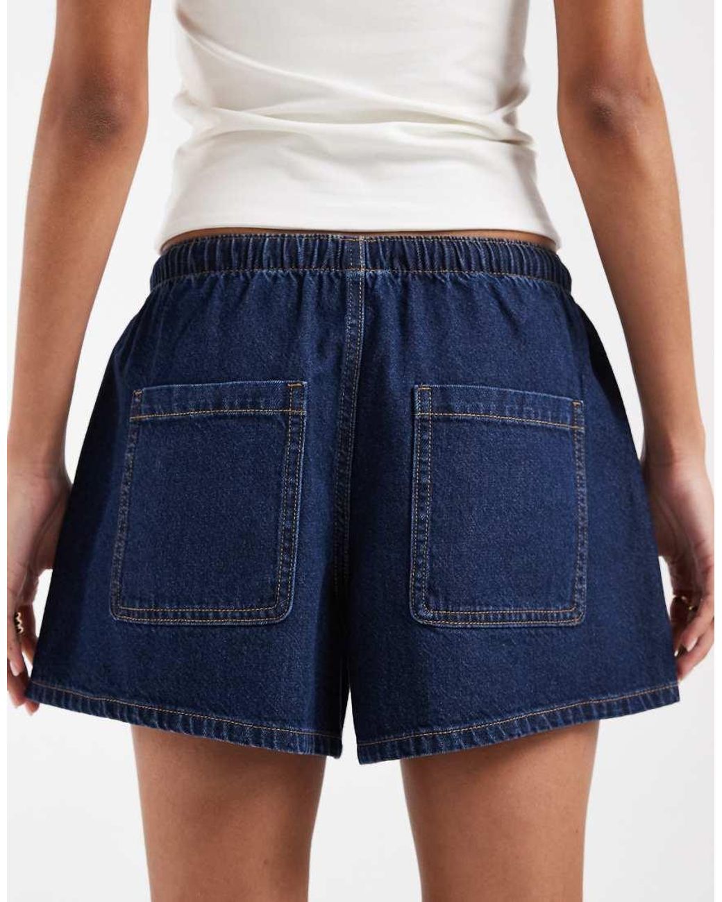 ASOS Blue Denim Pull On Shorts