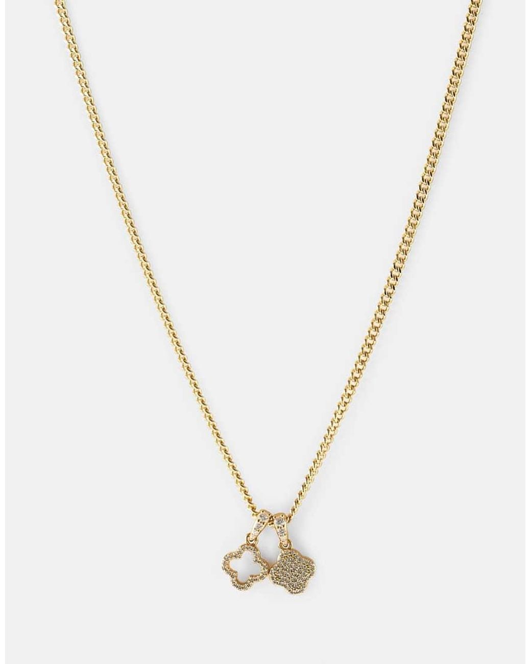 CERNUCCI Metallic Iced Double Motif Cuban 10Mm Necklace