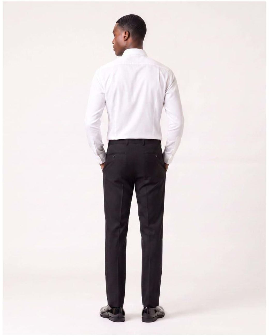 Harry Brown White Raffi Tux Suit Trousers for men
