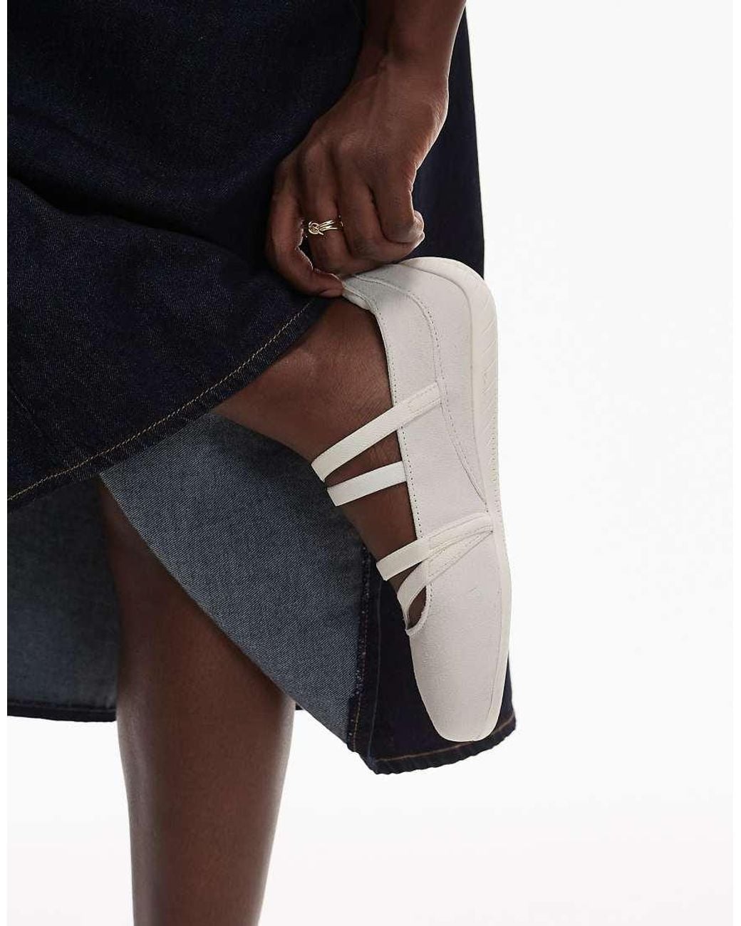 PUMA Blue Speedcat Python Ballet Flats