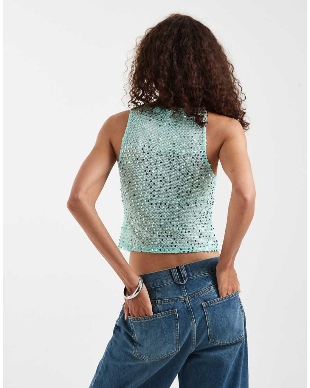 Motel Blue Dudley Sequin Knit Vest