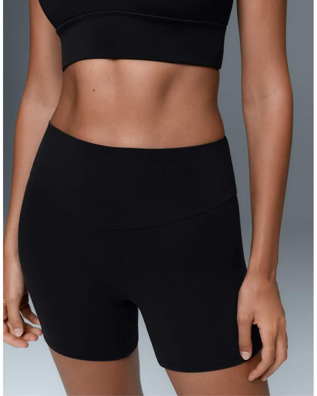 Oysho Black Comfortlux High Rise 10cm Hot Pants
