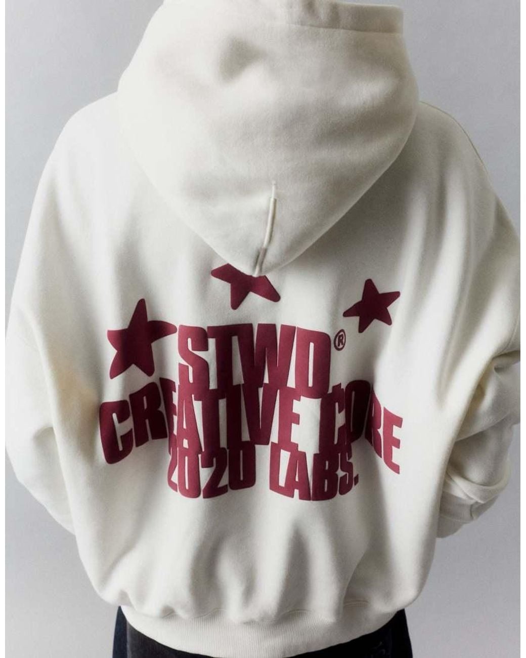 Pull&Bear Gray Stwd Star Sweatshirt With Hood for men