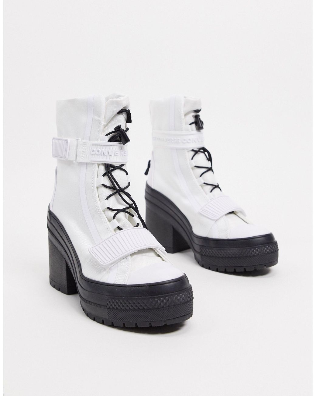 Converse Chuck Taylor All Star Gr82 Heeled Boot in White | Lyst